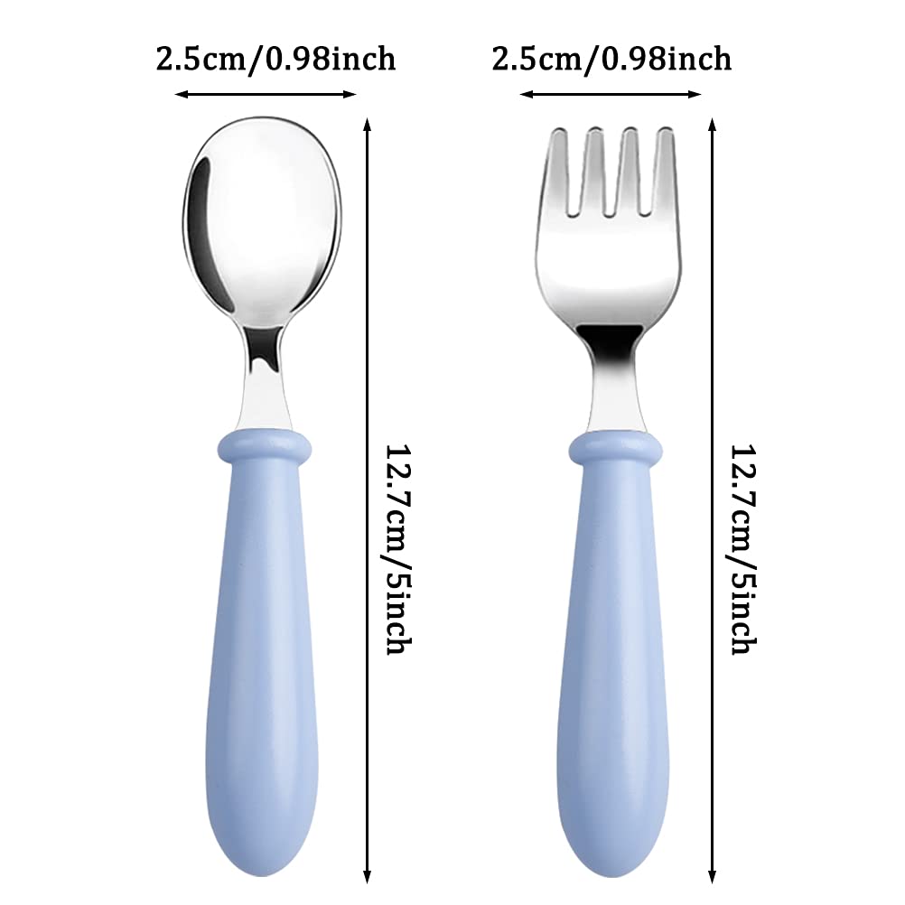 Pengxiaomei 8 Pieces Toddler Utensils Set
