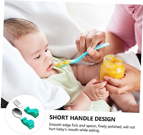 GLSTOY Fork Spoon Set with Elephant Design and Storage Box