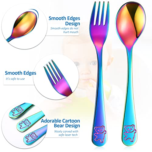 24 Piece Stainless Steel Kids Flatware Set