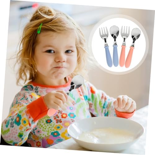 4Pcs Reusable Forks and Spoons Set for Mealtime