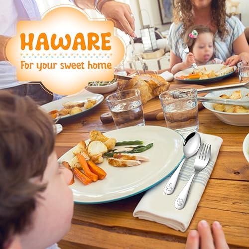 HaWare 8-Piece Toddler Stainless Steel Utensil Set