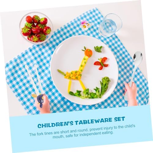 FUNOMOCYA Bear Pattern Utensil Set for Easy Feeding