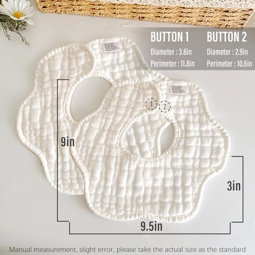 EllieHouse 8 Pack Muslin Baby Bibs for Toddlers 1