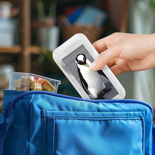 Cute Penguin Print Flatware Set with Travel Case 1