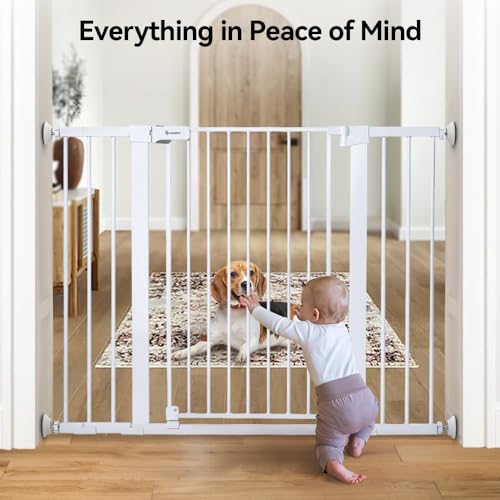 COMOMY 4 Pack Wall Protector for Baby Gates White