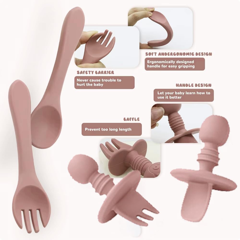 MTOMUYA Silicone Baby Feeding Set 9PCS 1
