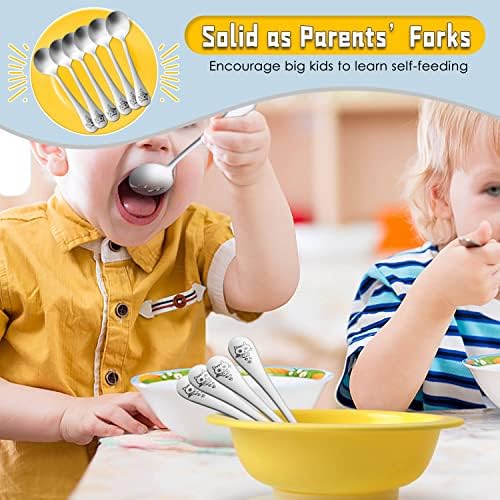E-far 6-Piece Toddler Spoons with Animal Case
