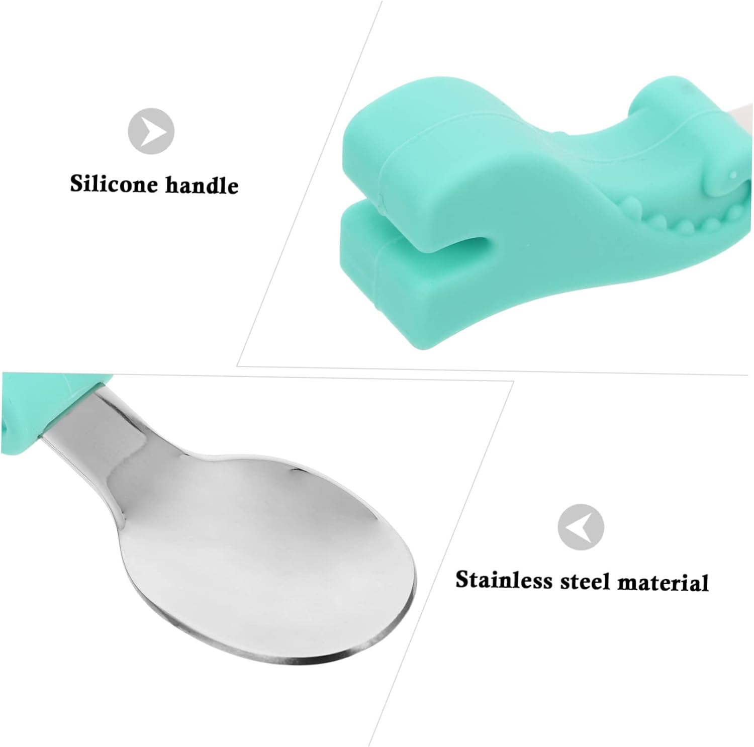 RORPOIR Dinosaur Cutlery Set with Storage Box