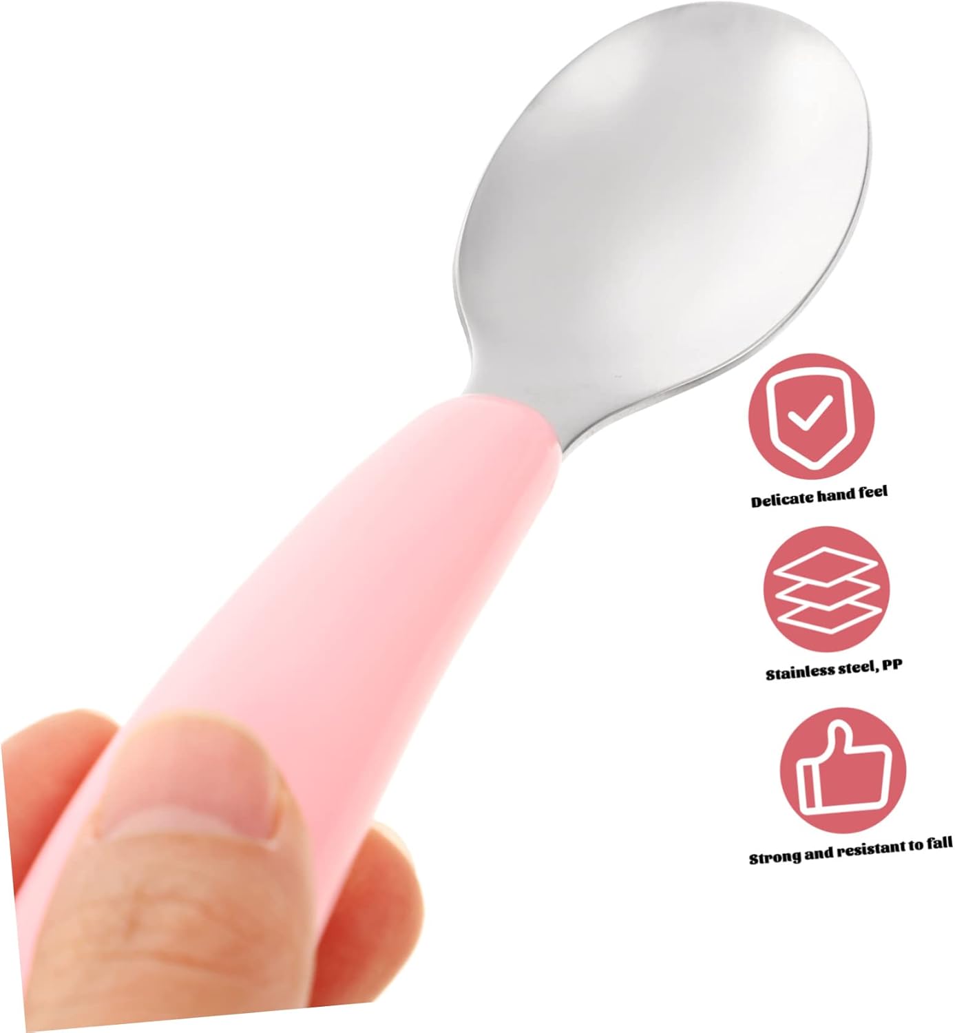 Mikinona Ergonomic Fork and Spoon Set for Baby