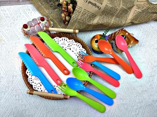 Jawbush Kids Cutlery Set 9 Pcs Plastic Flatware