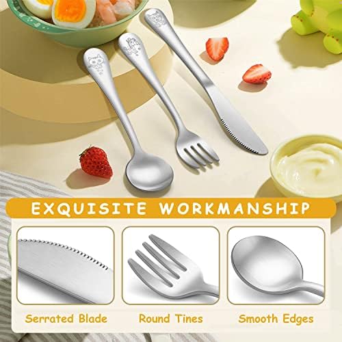 LIANYU 9-Piece Toddler Utensils Set Dishwasher Safe