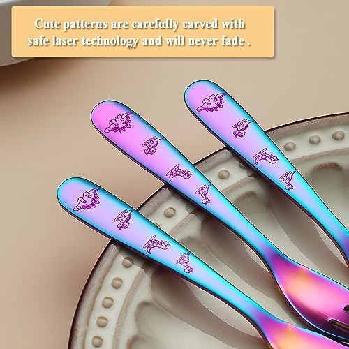 Evanda Rainbow Toddler Cutlery Set 6 Pieces