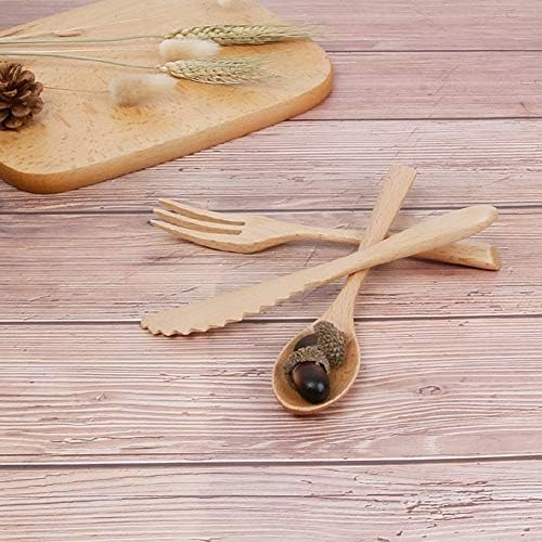 Pounique Wooden Cutlery Set 6 Pieces Eco-Friendly 1