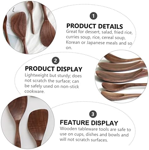 OKUMEYR Black Walnut Kitchen Utensils Set for Kids