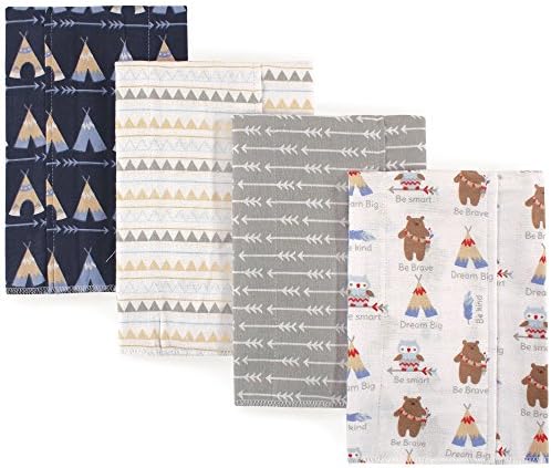 Luvable Friends Unisex Baby Burp Cloths Set of 4