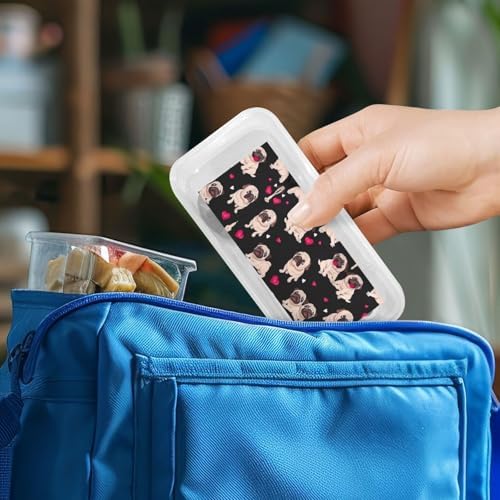 Cute Pug Print Flatware Set with Travel Case