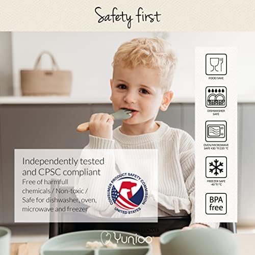 Yunioo Extra Heavy Silicone Feeding Set - 9 Piece Green