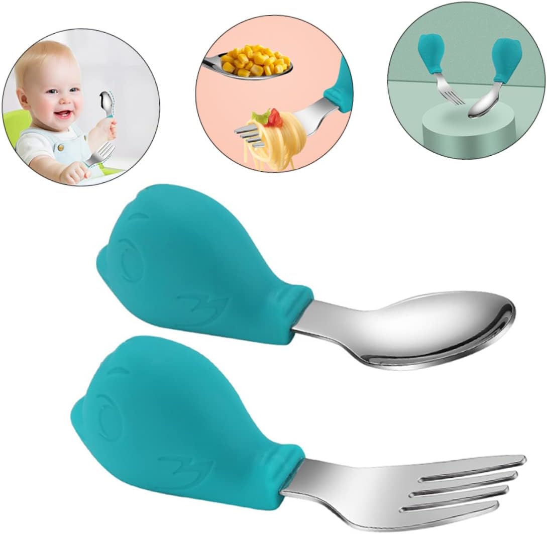 HOLIDYOYO Training Tableware Set with Soft Handle
