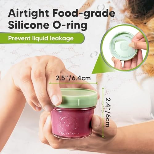 KeaBabies 4-Pack Silicone Feeding Set 12-Pack Food Storage Containers