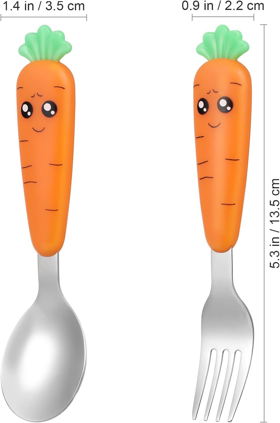 Hohopeti Toddler Flatware Set Steel Utensils