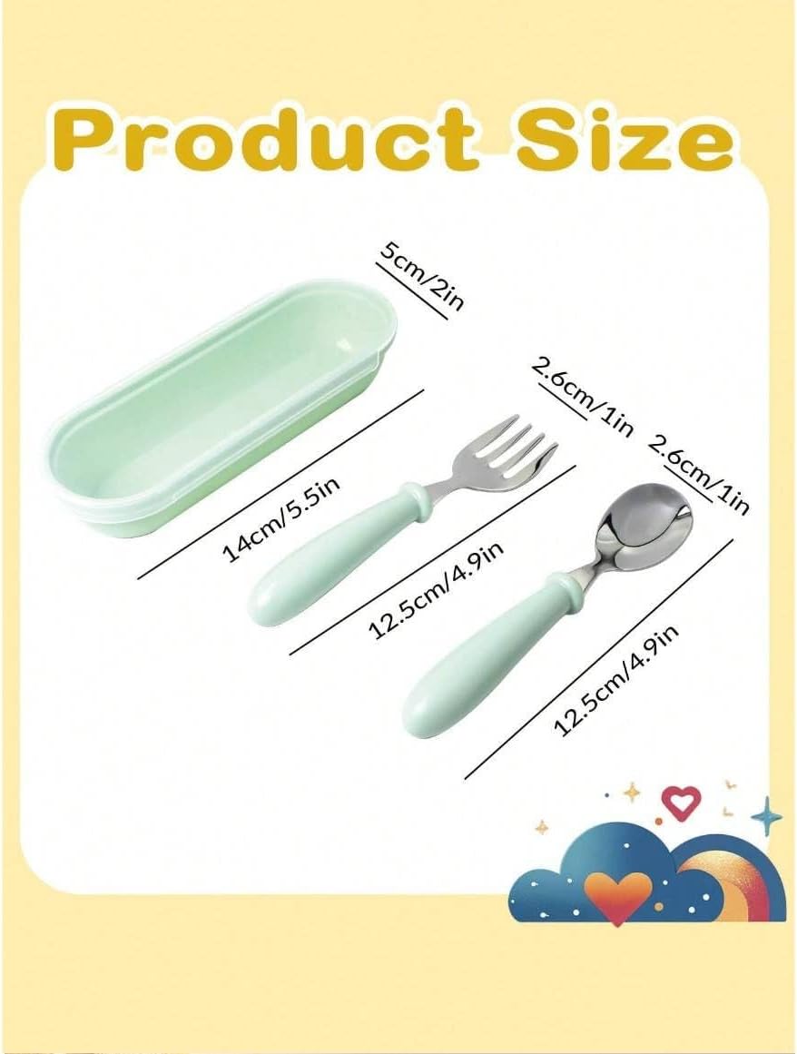 Personalized Toddler Stainless Steel Flatware Set 1