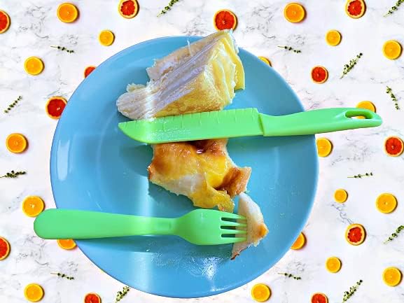Jawbush Kids Cutlery Set 9 Pcs Plastic Flatware
