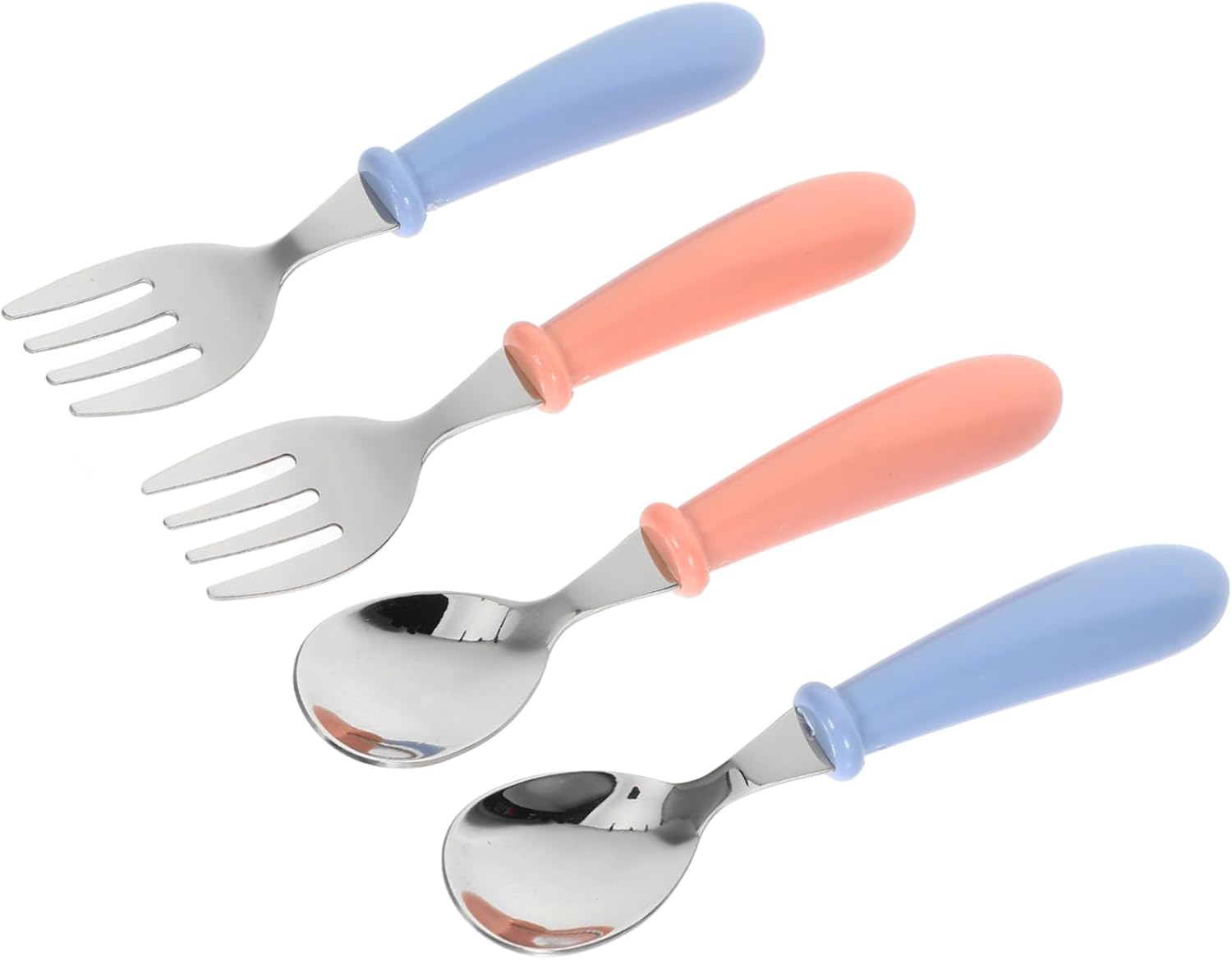 SECFOU 4Pcs Baby Utensils Set for Little Hands