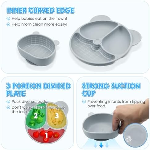 OEC-T5 10-Piece Silicone Baby Feeding Set for 6 Months
