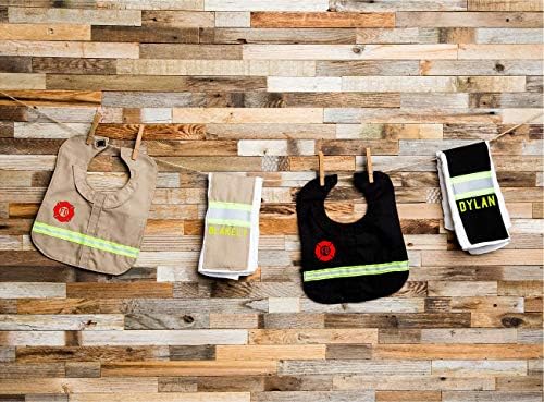 FIS Firefighter Baby Burp Rag and Bib Set