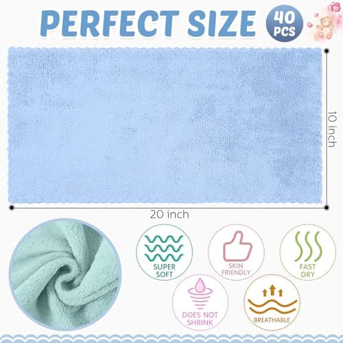Mixweer 40-Pack Baby Burp Cloths Multicolor