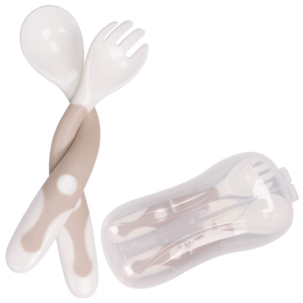 Baby Utensils Spoon Fork Set with Travel Safe Case 1