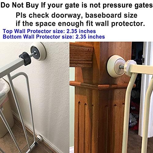 Vmaisi Baby Gate Wall Protector - 4 Pack White Pressure Mounting Cups