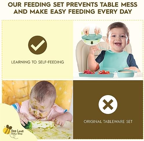 Bee Love Silicone Feeding Set for 6 Months 1