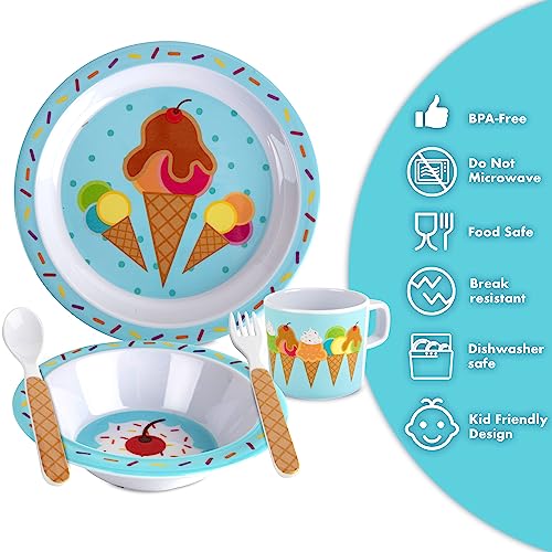 Bentology Ice Cream Mealtime Set for Kids