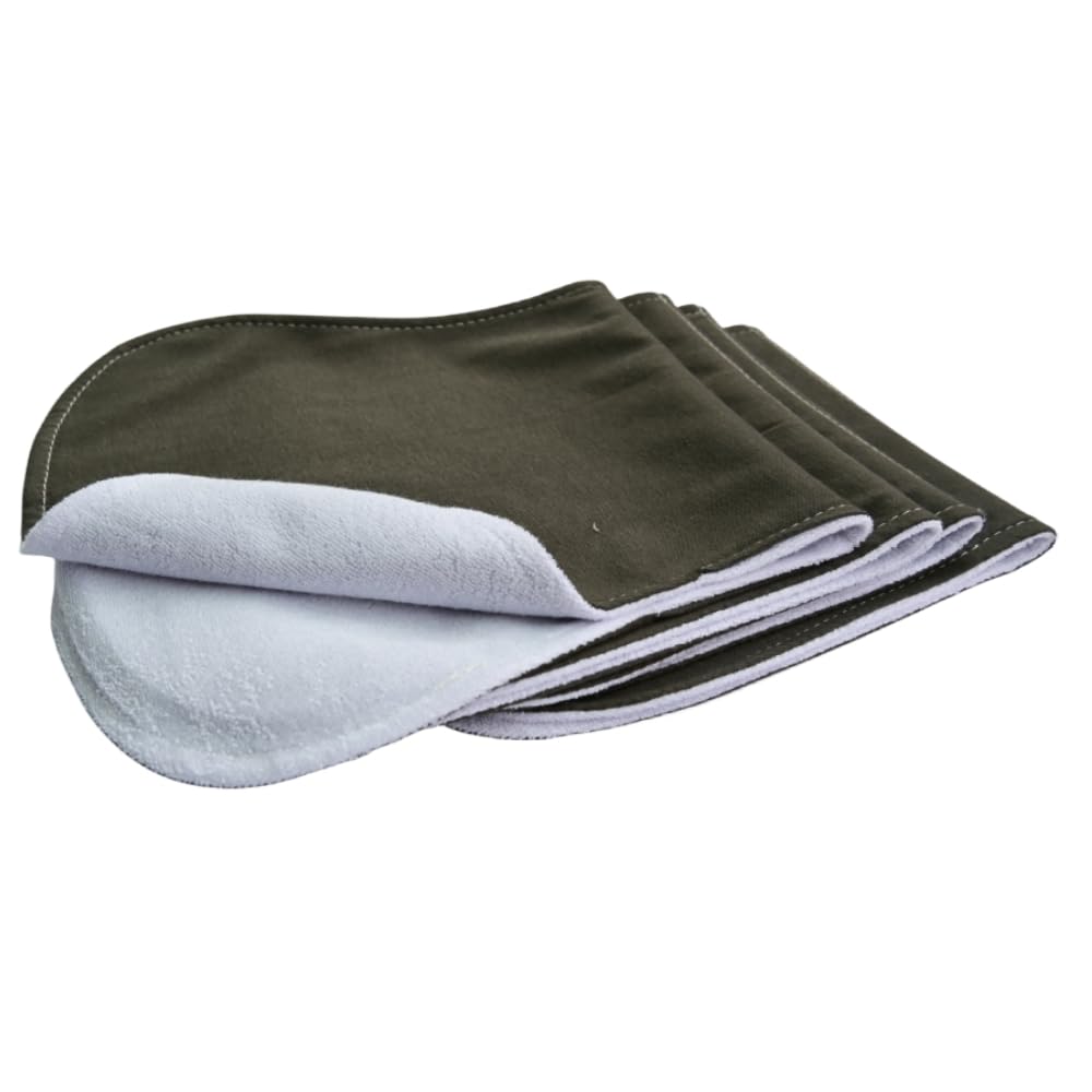 Arnzion Baby Burp Cloth Set 4 Pack Dark Grey