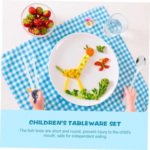 HOMOCONO Bear Handle Flatware Set 5 Forks 5 Teaspoons 1