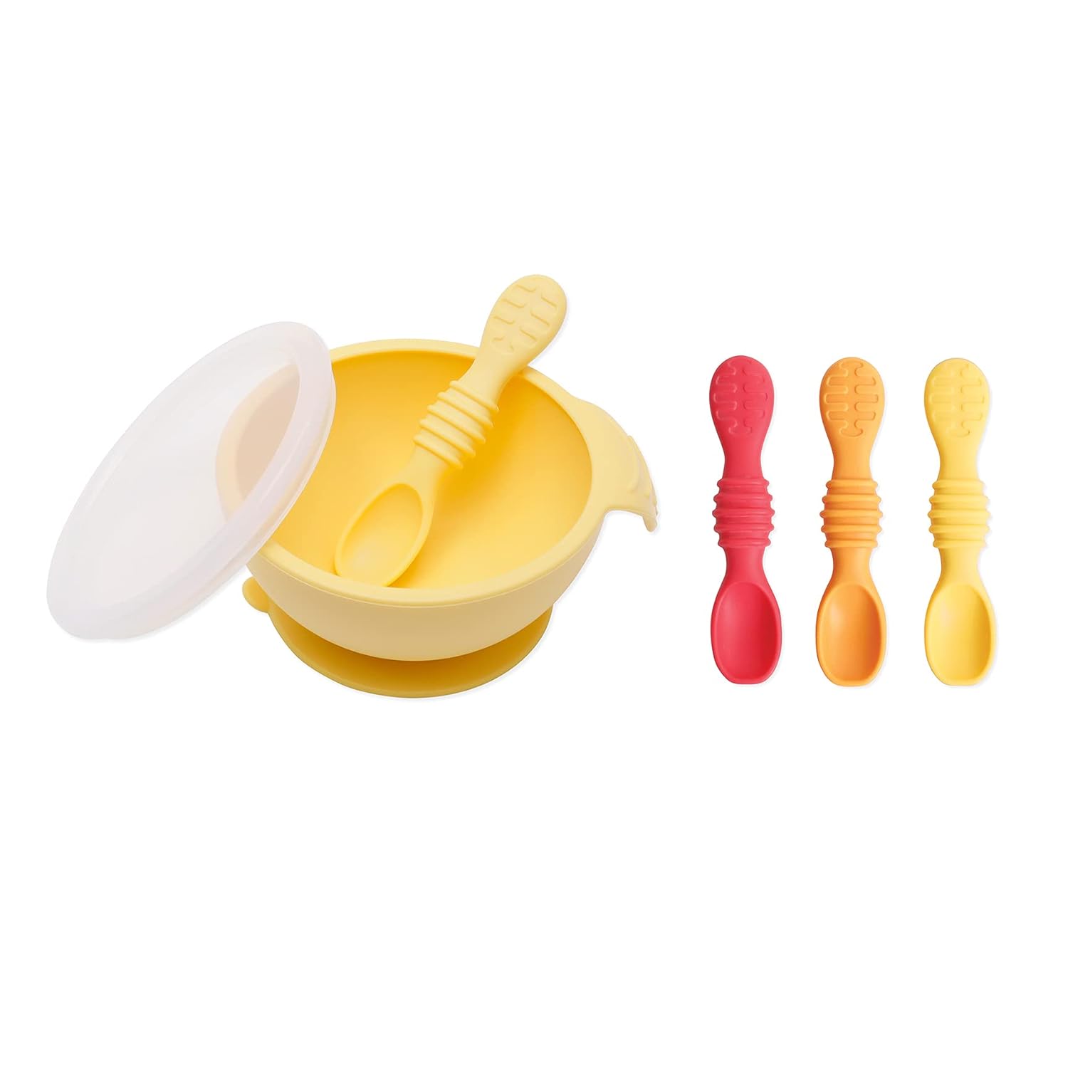 Bumkins Baby Bowl with Suction and 4 Spoons for 4 Mos Up