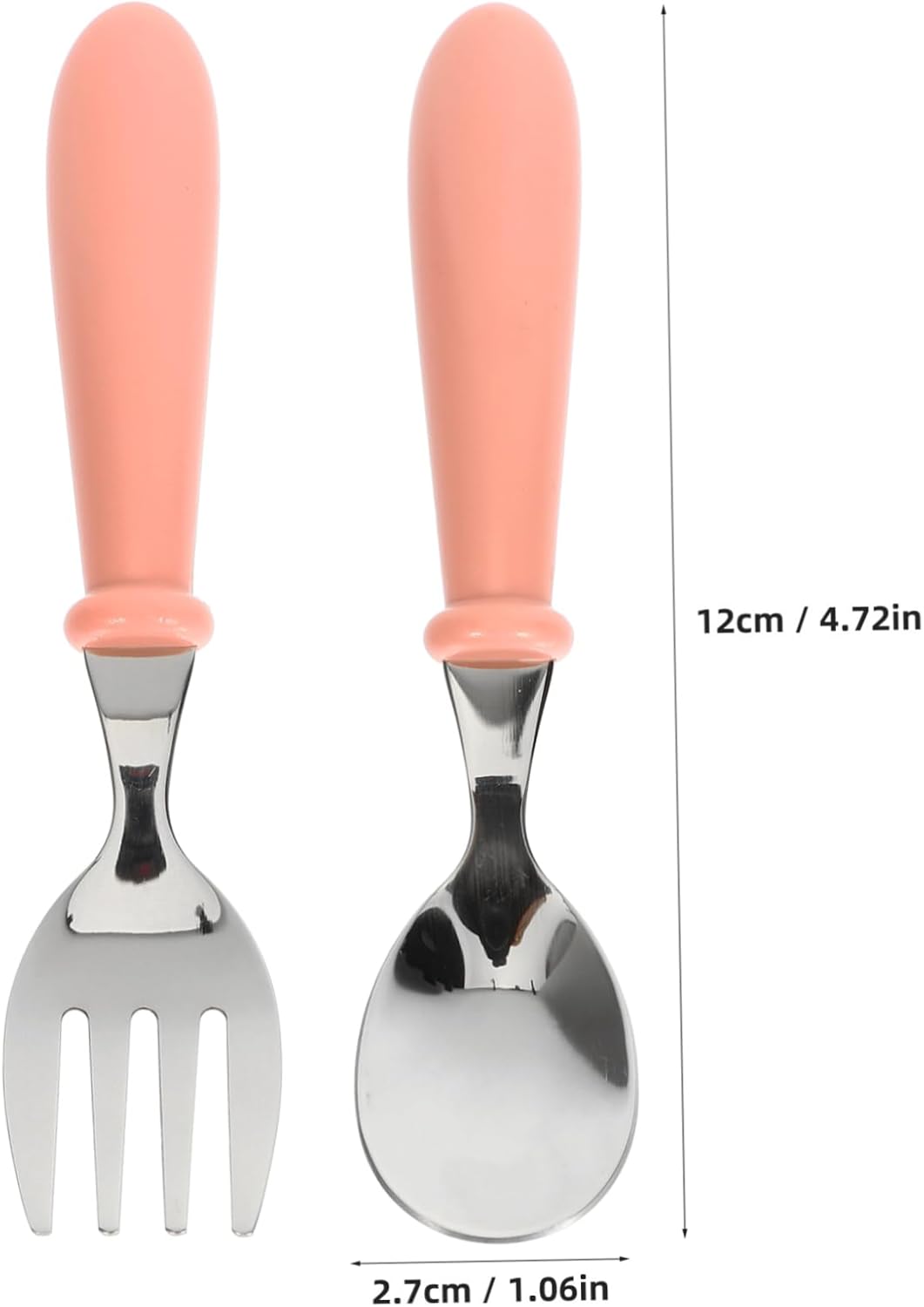 ORFOFE 4Pcs 304 Stainless Steel Baby Flatware Set