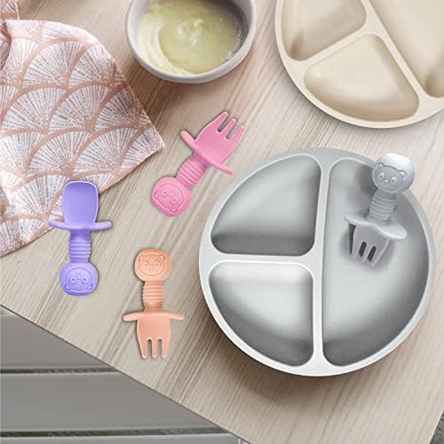 JIFTOK 8 Pcs Silicone Baby Feeding Set