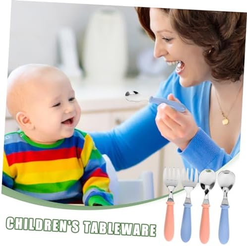 4Pcs Reusable Forks and Spoons Set for Mealtime