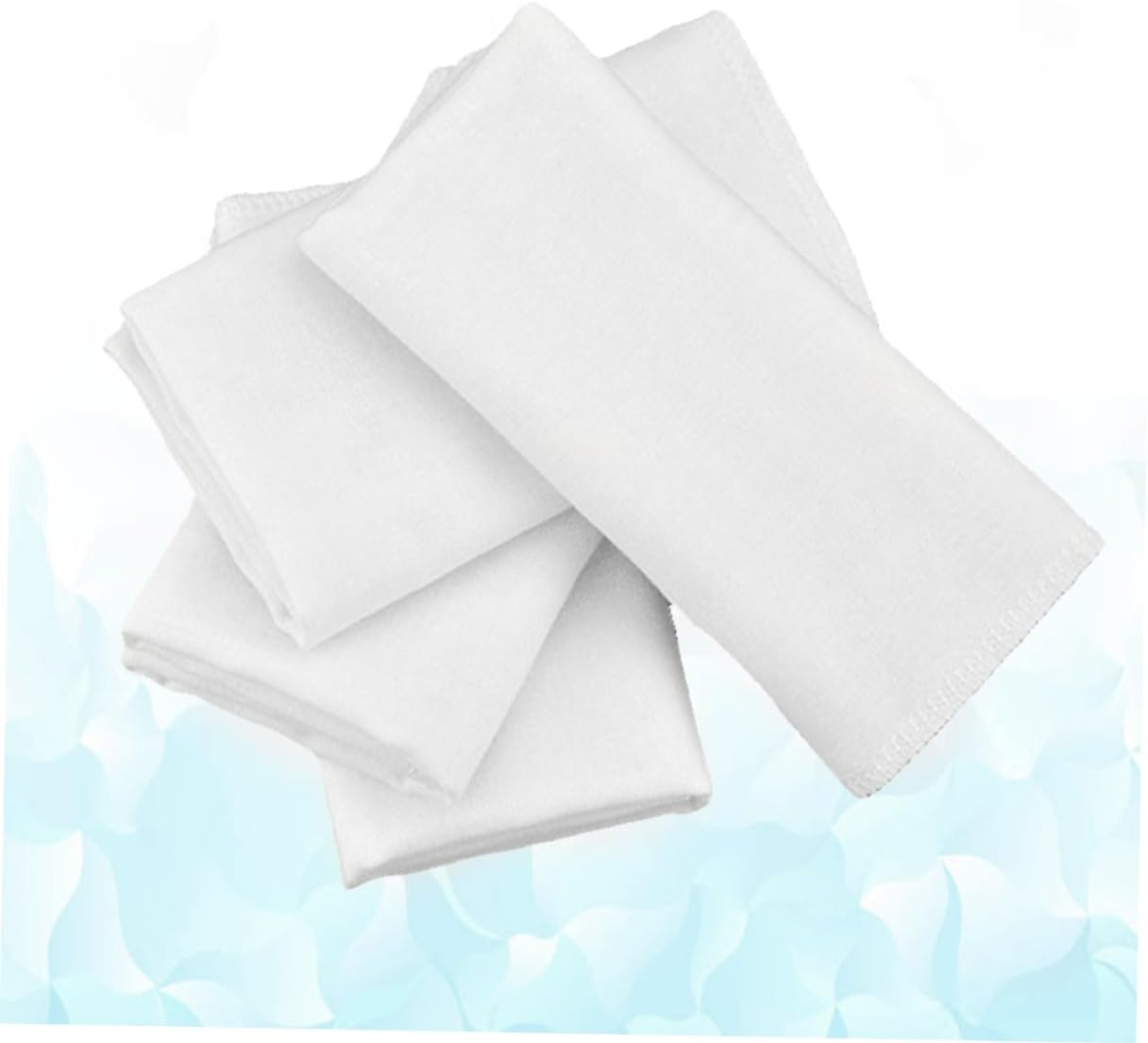 VALICLUD 5pcs White Cotton Burp Cloths for Baby