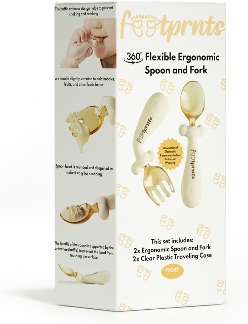 FOOTPRNTS 360 Flexible Ergonomic Spoon and Fork Set