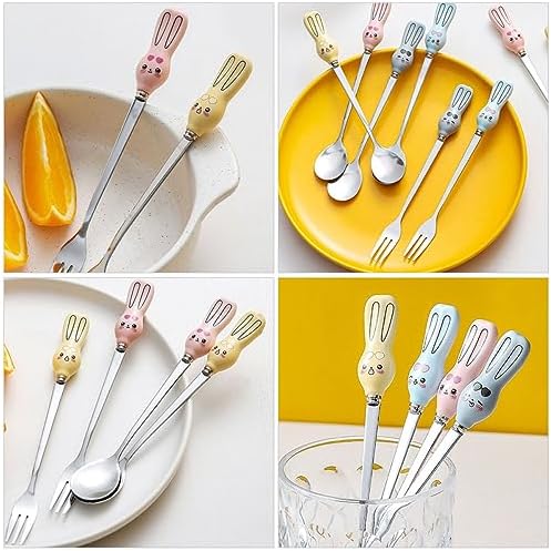 Garneck Cartoon Spoon and Fork Set