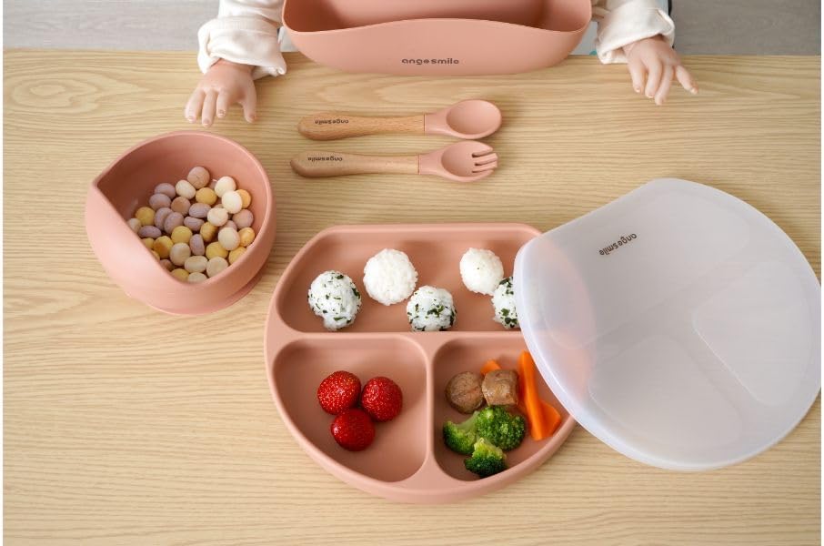 Ange Smile 12-Piece Silicone Feeding Set for 6 Months Toddler