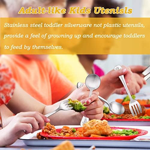LIANYU 9-Piece Toddler Utensils Set Dishwasher Safe