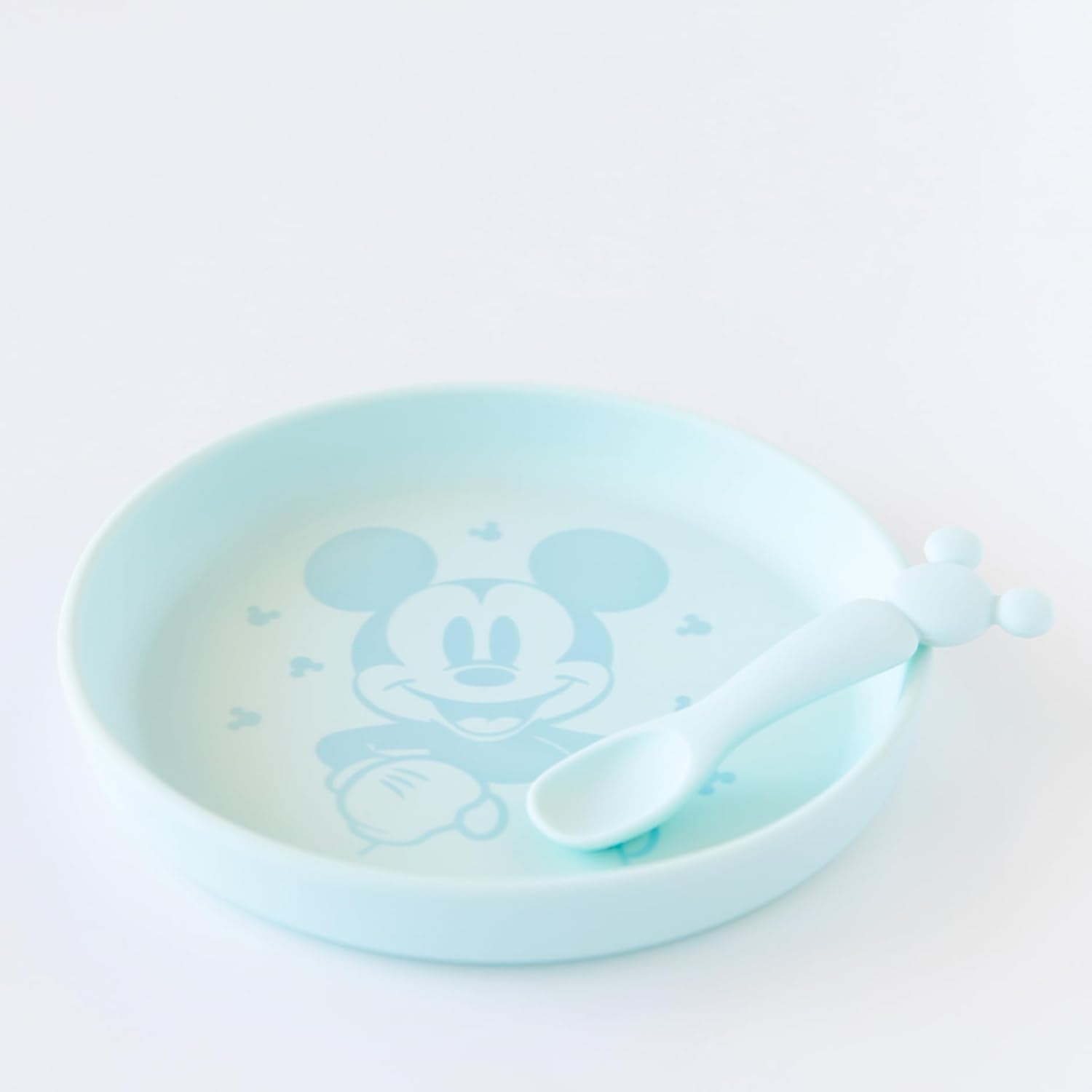 Bumkins Disney Baby Plate and Spoon Set Microwave Safe Ages 6 Months Up