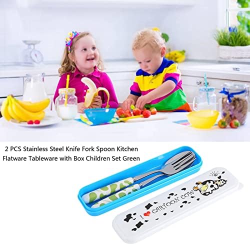 Tomotato Children Stainless Steel Cutlery Set with Travel Case