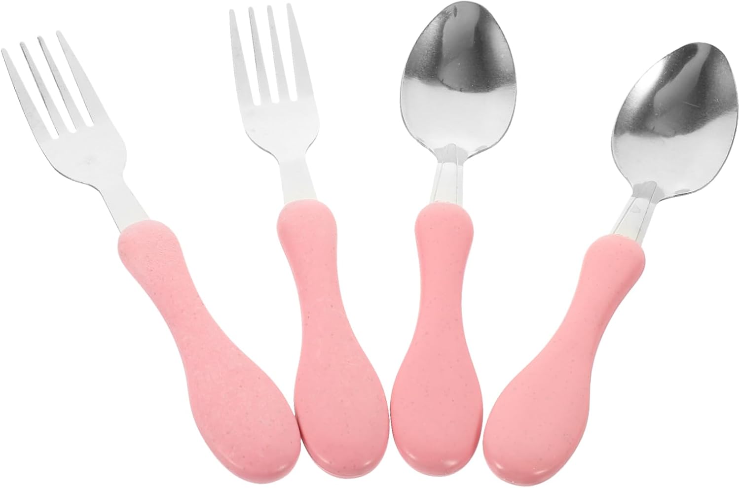 VINTORKY 4PCS Cartoon Silicone Handle Tableware Set