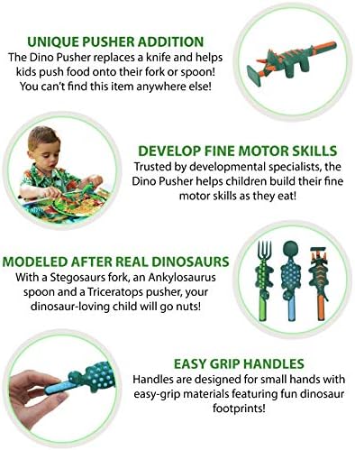 Constructive Eating - Toddler Dinosaur Utensils Set