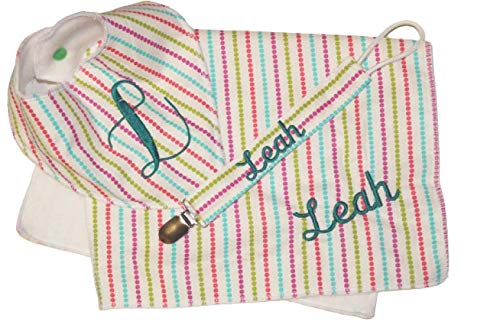 Handmade Bandana Bib Set with Pacifier Clip